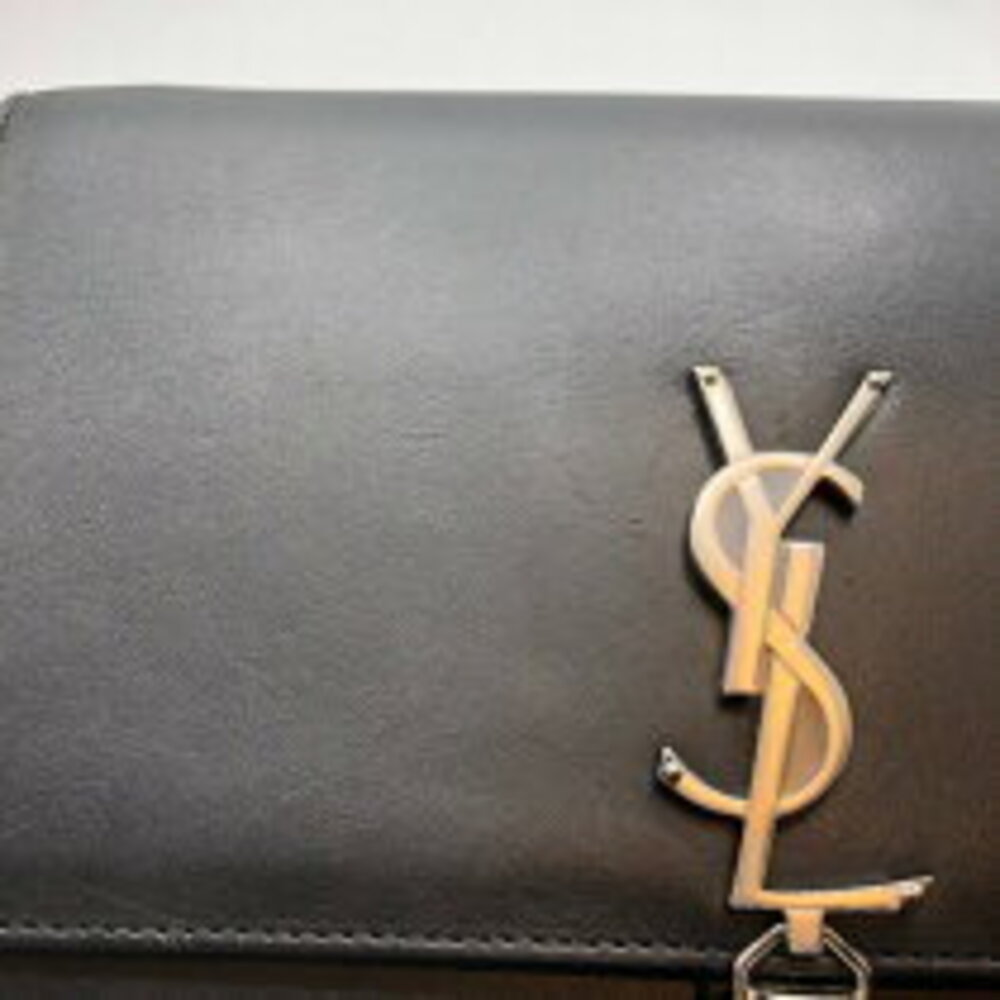 Saint Laurent Classic Silver Kate Chain Black Shoulder Calfskin Bag - Picture 8 of 11